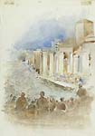 ACHILLE BELTRAME, An Open Air Theatre, watercolour